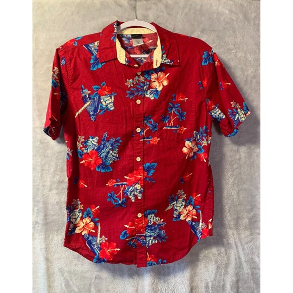 Star Wars Hawaiian Shirt Darth Vader Short Sleeve Button Down Mens Small Aloha - Picture 2 of 14